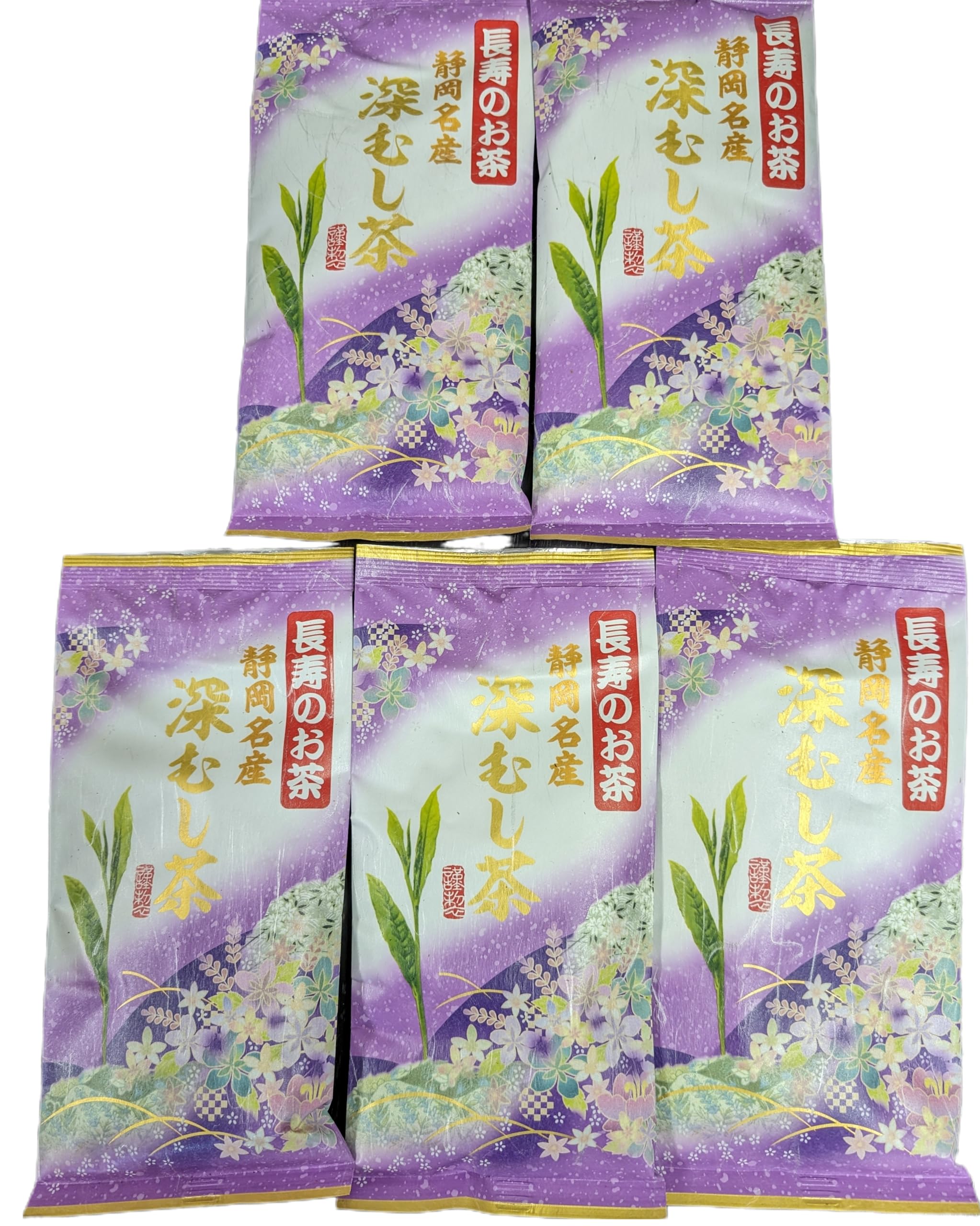 Amazon.co.jp: 静岡名産 長寿のお茶 深蒸し茶 100g×5袋セット 計500g